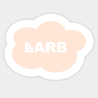 Peach LARB Studios Cloud | LARB Studios & Abelia Rose Sticker